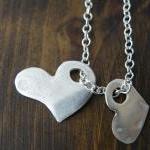 Fine Silver Hearts Pendant..
